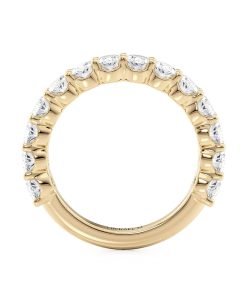 Michael M Ladies 18K Yellow Gold Oval Cut Diamonds Wedding Band R795B