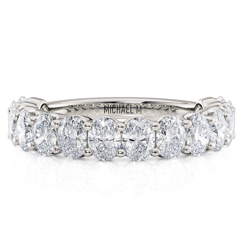 Michael M Ladies Oval Cut Diamond Wedding Band R795B