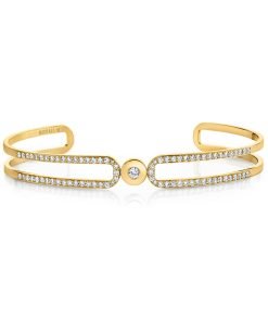Michael M Pave Alignment Cuff Bracelet BR359PV