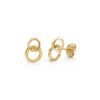 Michael M Double Octave 18K Yellow Gold Stud Earrings ER552