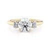 Michael M Trinity 18K Yellow Gold Three Stone Engagement Ring R806-1.5
