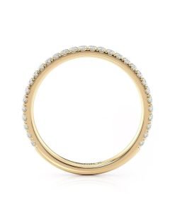 Michael M 18K Yellow Gold Halfway Ladies Wedding Band R804B