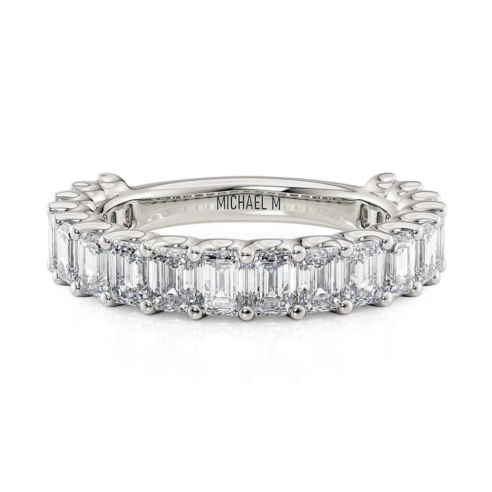 Michael M Ladies Emerald Cut Wedding Band R810B
