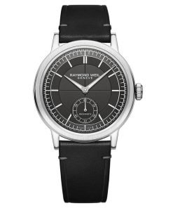 Raymond Weil 2930-STC-60001 Millesime Grey Sector Dial Leather Strap Men's Watch