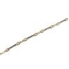 18K Yellow Gold Blue Sapphire and Diamond Bracelet