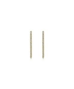 Gabriel 14K Yellow Gold 20mm Round Inside Out Diamond Hoop Earrings EG13460Y45JJ