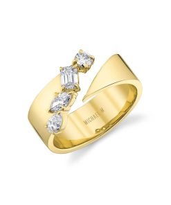 Michael M 18K Yellow Gold Montage Diamond Split Band B550
