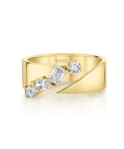 Michael M 18K Yellow Gold Montage Diamond Split Band B550