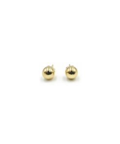 14K Yellow Gold 8mm Ball Stud Earrings 1.90g
