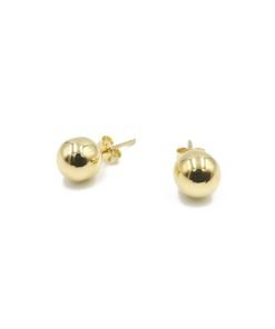 14K Yellow Gold 8mm Ball Stud Earrings 1.90g