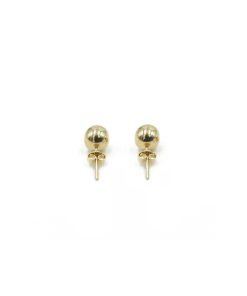 14K Yellow Gold 8mm Ball Stud Earrings 1.90g