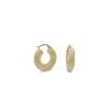 Estate 14K Yellow Gold Mesh Design Huggie Earrings, 3.3g
