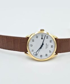 Tom Ford Au750 Yellow Gold Case Brown Leather Strap Automatic Men's Watch T2GWH406BR