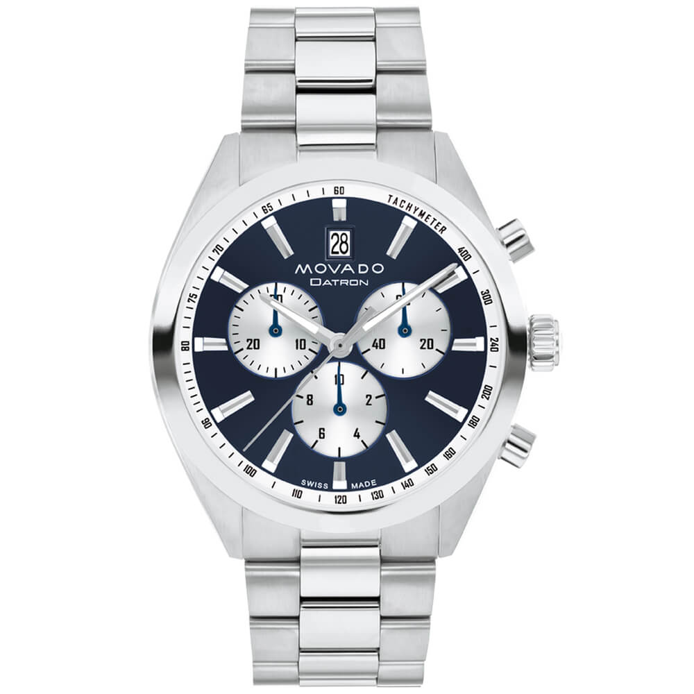 Movado Heritage Series Datron Blue Dial Swiss Quartz Men's Watch 3650179