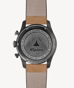 Alpina Startimer Pilot Chronograph Big Date Leather Strap Men's Watch AL-372GR4FBS26