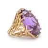 Yellow Gold Amethyst Ring