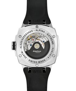 Alpina AL-525GRG3AE6 black rubber strap men's watch