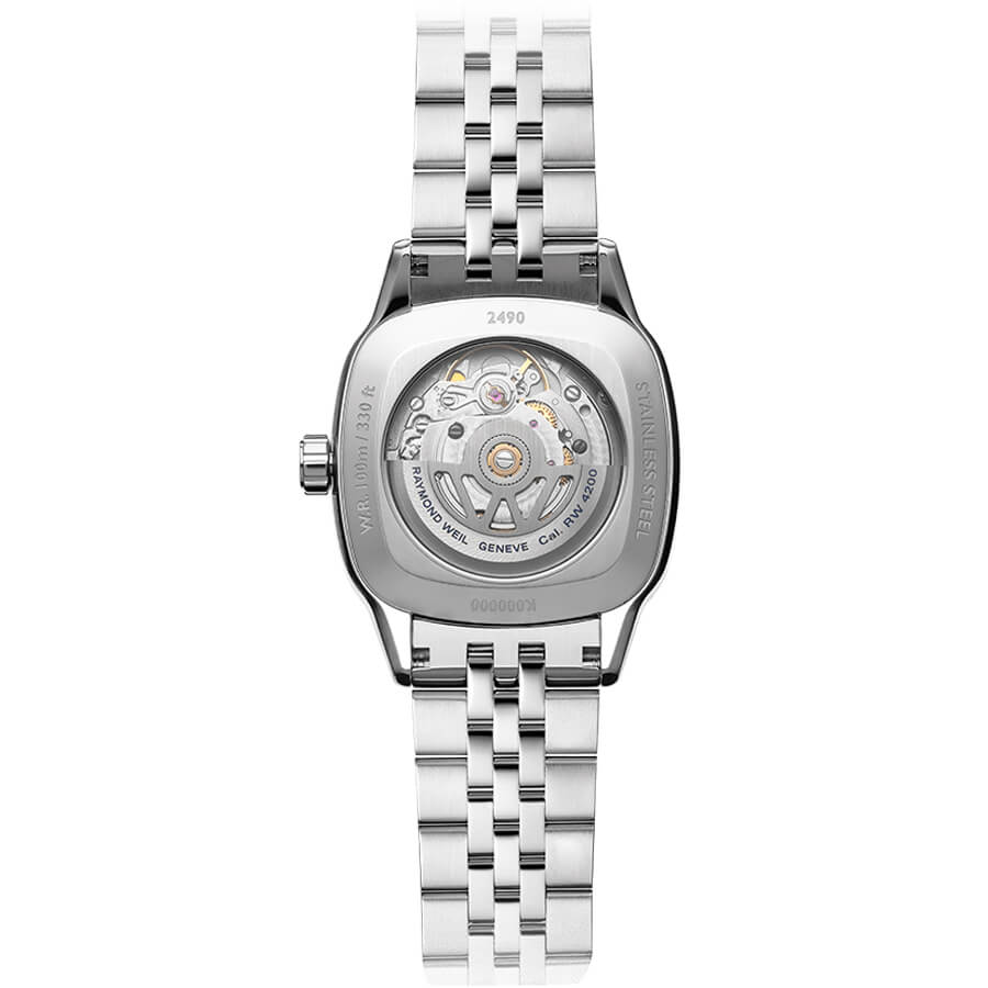 Raymond Weil 2490-STS-50051 Freelancer Cushion Diamond Ladies Automatic Watch